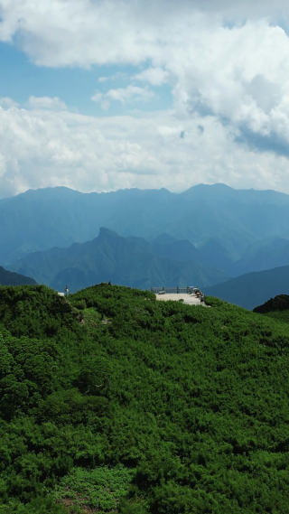 航拍湖北神农架景区神农谷