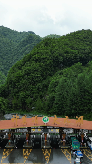 航拍湖北神农架景区神农顶