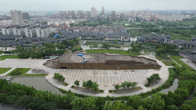 航拍湖北荆州关公义园