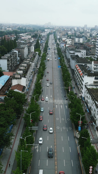航拍湖北荆州古城4A景区