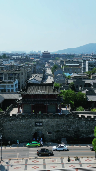 航拍湖北襄阳古城