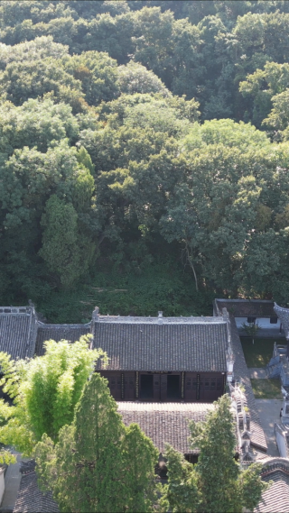 航拍湖北襄阳古隆中景区