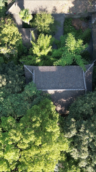 航拍湖北襄阳古隆中景区