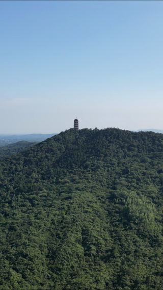 航拍湖北襄阳古隆中景区