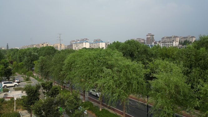 航拍湖北襄阳城市建设