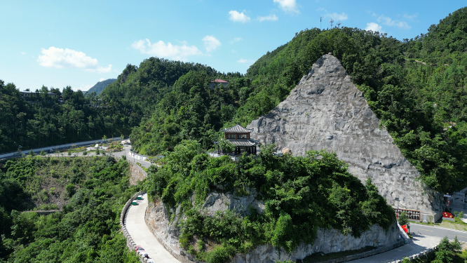 航拍湖北襄阳尧治河4A景区