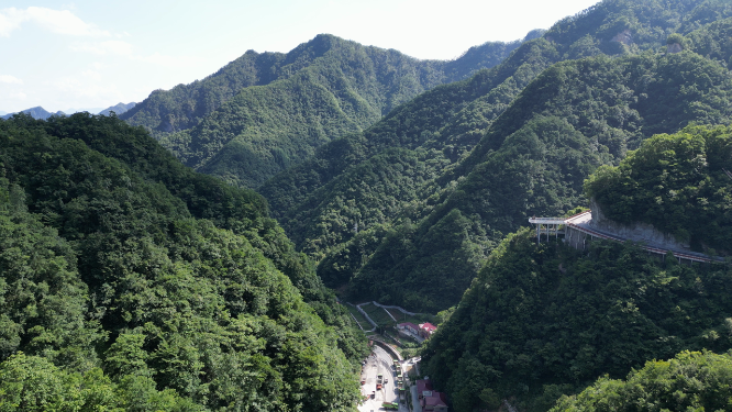 航拍湖北襄阳尧治河4A景区