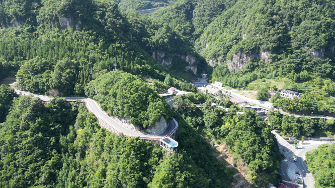 航拍湖北襄阳尧治河4A景区