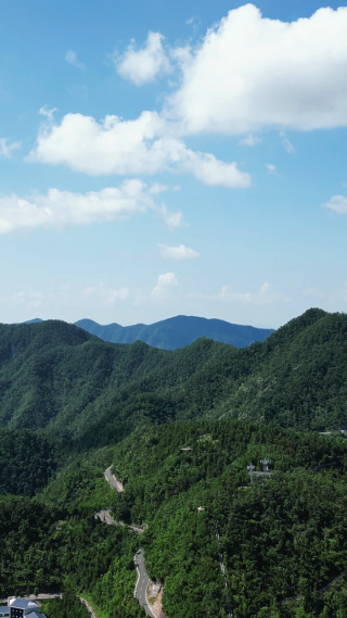 航拍湖北襄阳尧治河地质公园