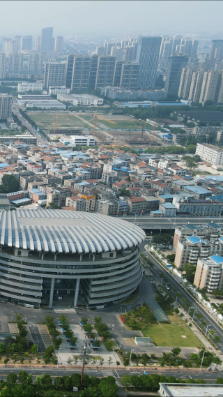 航拍湖北襄阳市市民服务中心