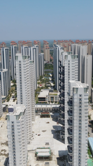 航拍湖北襄阳襄州区城市风光