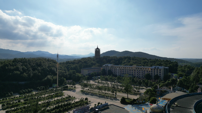航拍湖北西游记公园4A景区