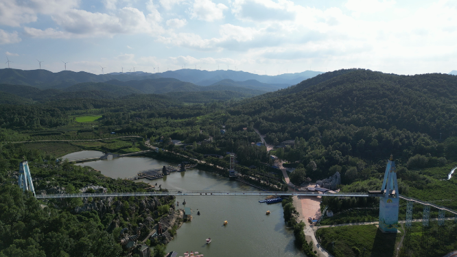 航拍湖北西游记公园4A景区