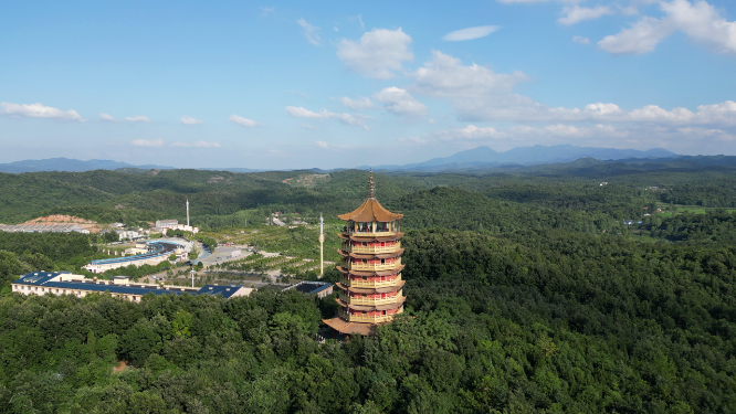 航拍湖北西游记公园4A景区