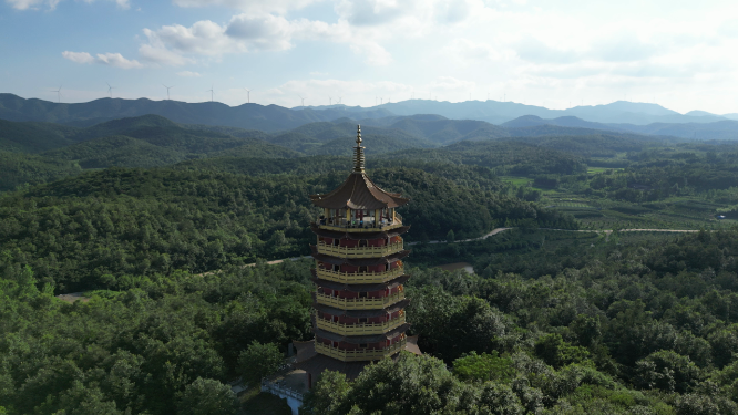 航拍湖北西游记公园4A景区