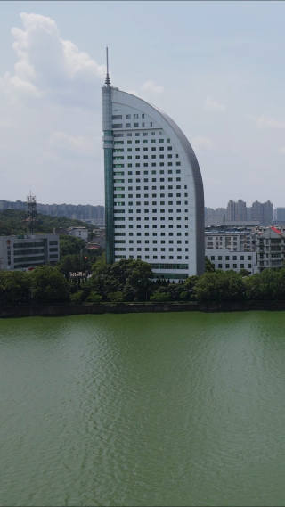 航拍湖北鄂州市公安局