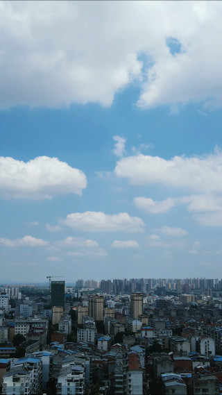 航拍湖北随州城市风光