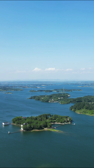 航拍湖北随州徐家河风景区4A景区