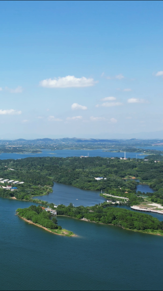 航拍湖北随州徐家河风景区4A景区