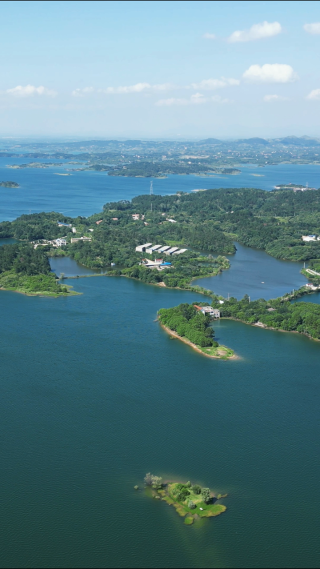 航拍湖北随州徐家河风景区4A景区