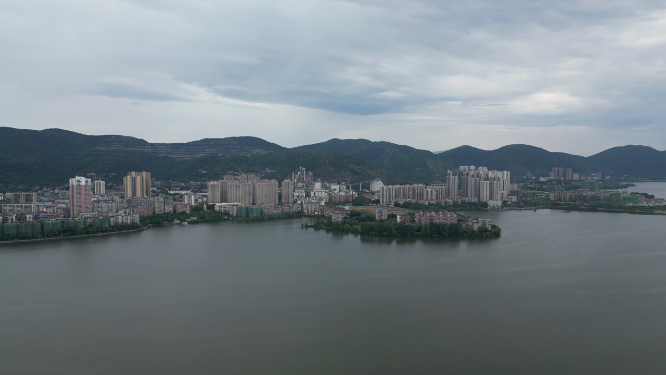 航拍湖北黄石城市建设