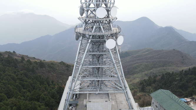 航拍湖南南岳衡山信号塔
