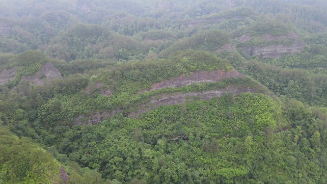 航拍湖南山川丘陵