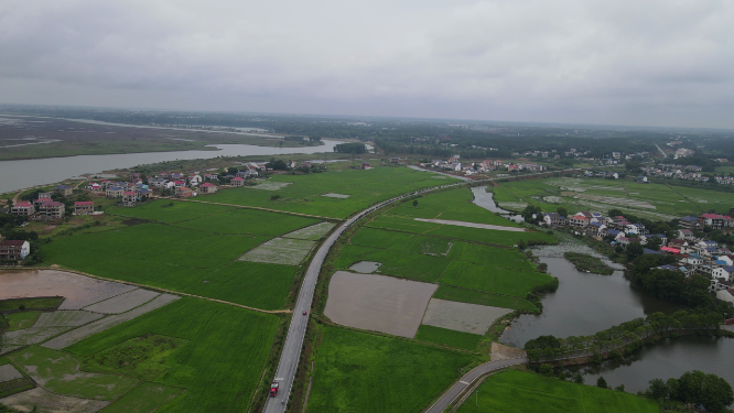 航拍湖南岳阳汨罗市国家湿地公园