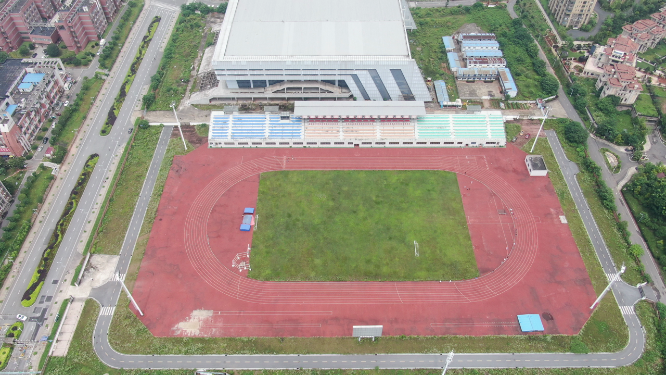 航拍湖南工业大学体育馆