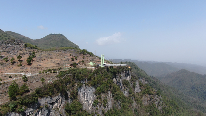 航拍湖南怀化大峡谷4A景区