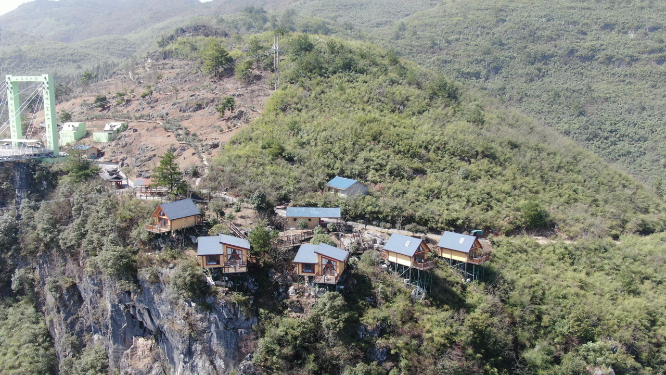 航拍湖南怀化大峡谷4A景区