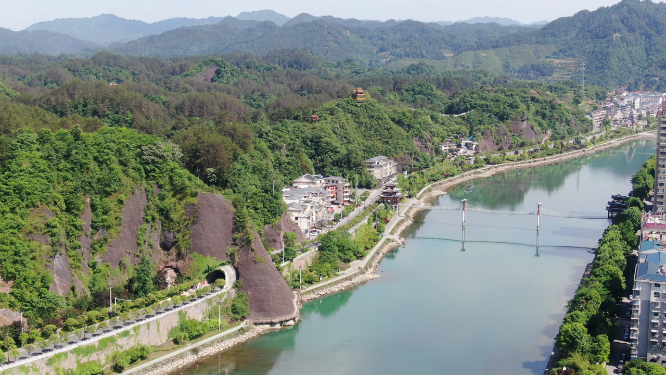 航拍湖南新晃侗族自治县