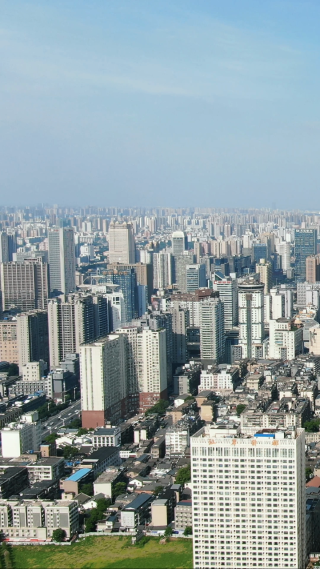 航拍湖南株洲城市建设