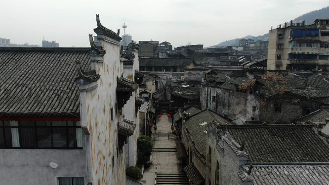 航拍湖南洪江古商城4A景区