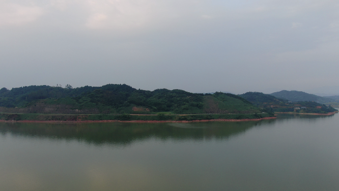 航拍湖南洪江清江湖风景区 