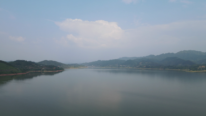 航拍湖南洪江清江湖风景区 