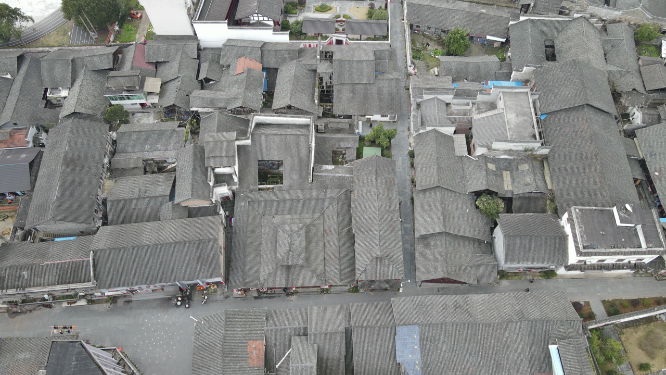 航拍湖南洪江黔阳古城古建筑
