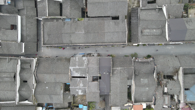航拍湖南洪江黔阳古城古建筑