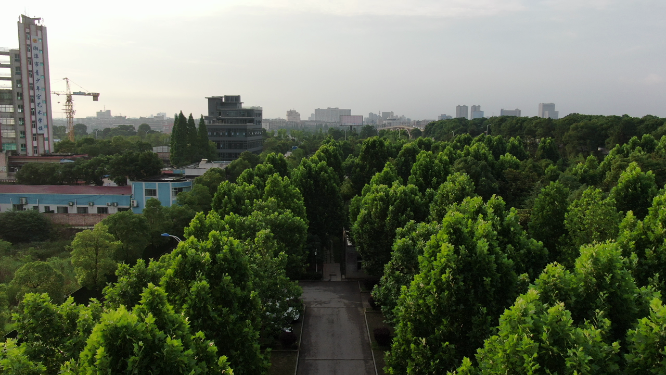 航拍湖南湘潭城市建设