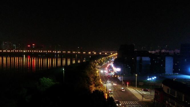 航拍湖南湘潭城市建设