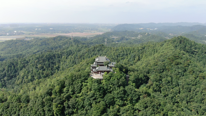 航拍湖南湘潭昭山4A景区