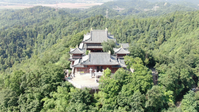 航拍湖南湘潭昭山4A景区