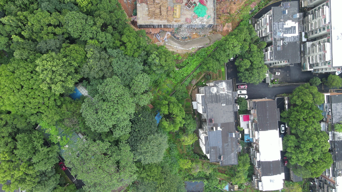 航拍湖南益阳城市风光
