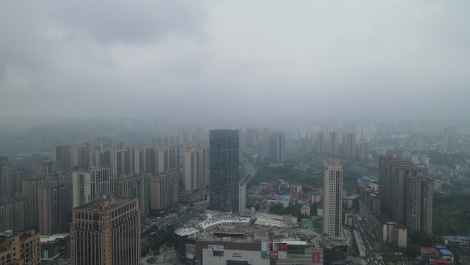 航拍湖南邵阳城市建设