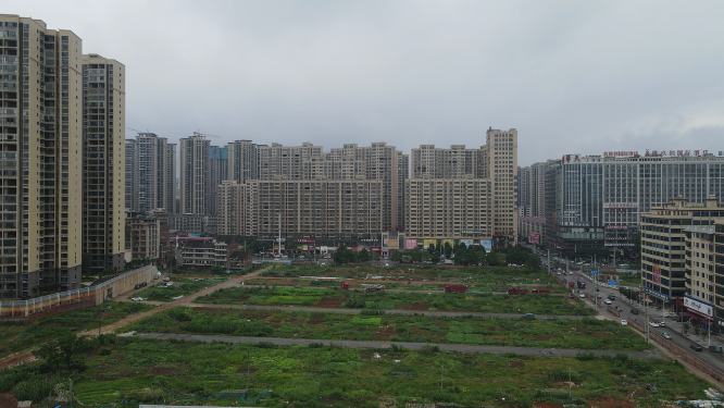 航拍湖南邵阳城市建设