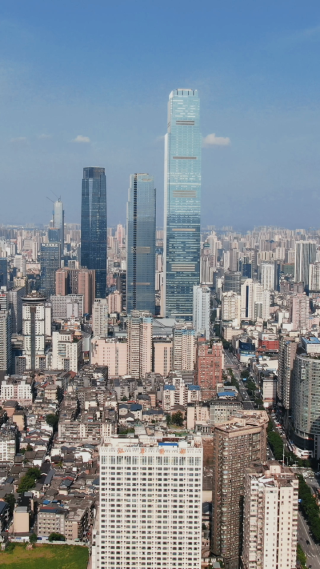 航拍湖南长沙城市宣传片地标建筑