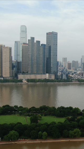 航拍湖北宜昌西陵一路