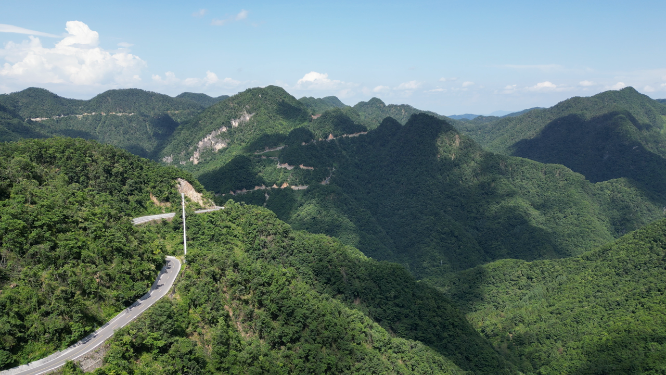 航拍祖国巍峨大山高山山川 