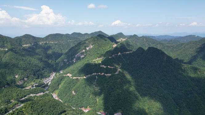 航拍祖国巍峨大山高山山川 