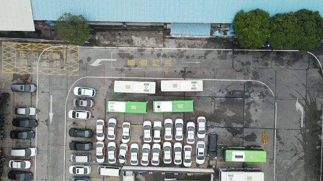 航拍福建泉州汽车站交通